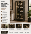 Averonto™ Celestia Glass Accent Display Cabinet